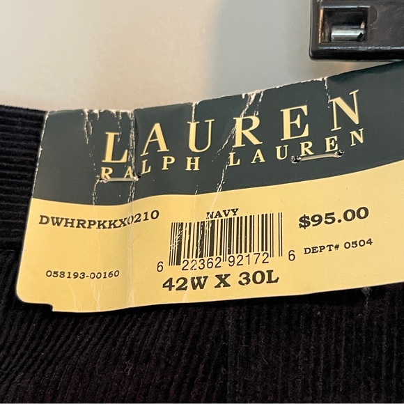 Lauren Ralph Lauren Navy Corduroy Dress Pants 42x30 - Picture 8 of 8